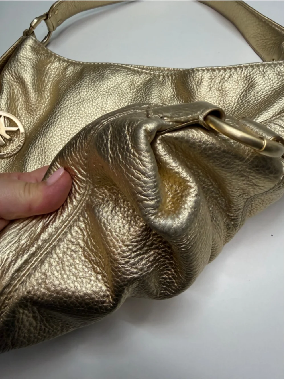 Women's Michael Kors Gold Hobo Bag One Size